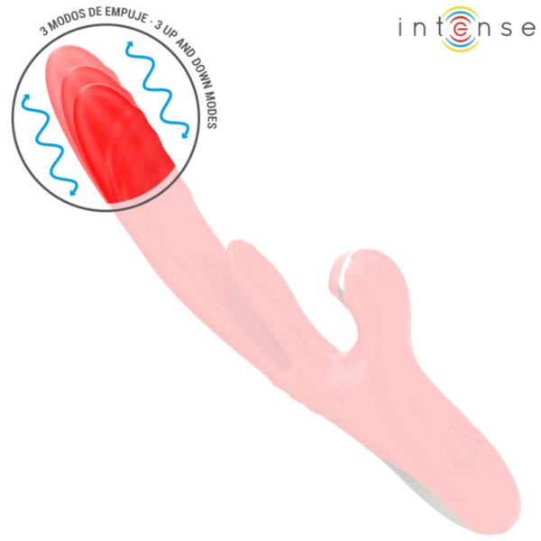 INTENSE - KAROL VIBRATEUR MULTIFONCTION POUSSÉE  STIMULATION  ONDES STIMULANTES ROUGE