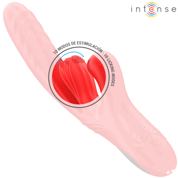 INTENSE - KAROL VIBRATEUR MULTIFONCTION POUSSÉE  STIMULATION  ONDES STIMULANTES ROUGE