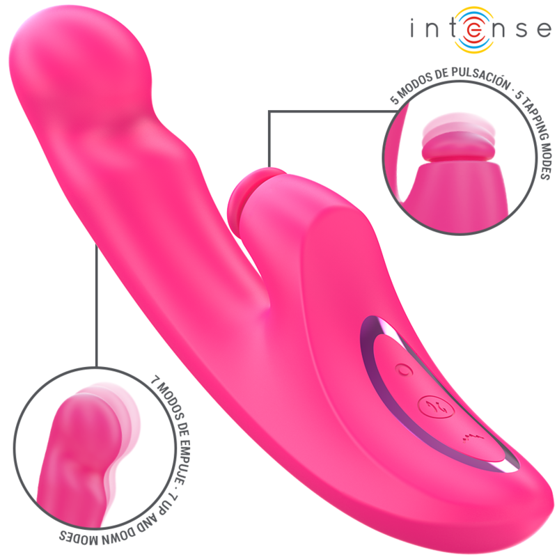 img_213999_27689f0cfffccb1c5048d588ec56bc2b_1.png INTENSE - EMI VIBRATEUR 13,5 CM MULTIFONCTION 3 EN 1 10 VIBRATIONS ROSE