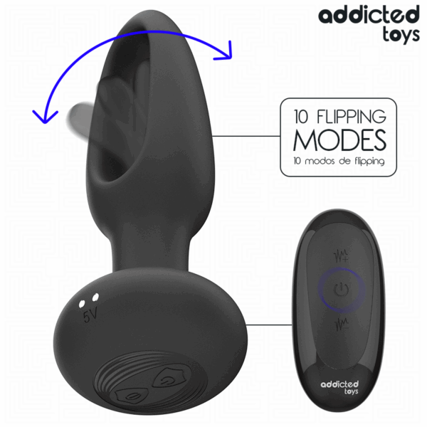 img_214338_b9bcf3ff81b8916a1dd7846027a42449_1.png ADDICTED TOYS - PLUG ANAL AVEC LANGUE VIBRANTE ET TÉLÉCOMMANDE