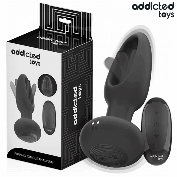 img_214339_36295676db20d1cb6632a6fe41b63d2e_1.png ADDICTED TOYS - PLUG ANAL AVEC LANGUE VIBRANTE ET TÉLÉCOMMANDE