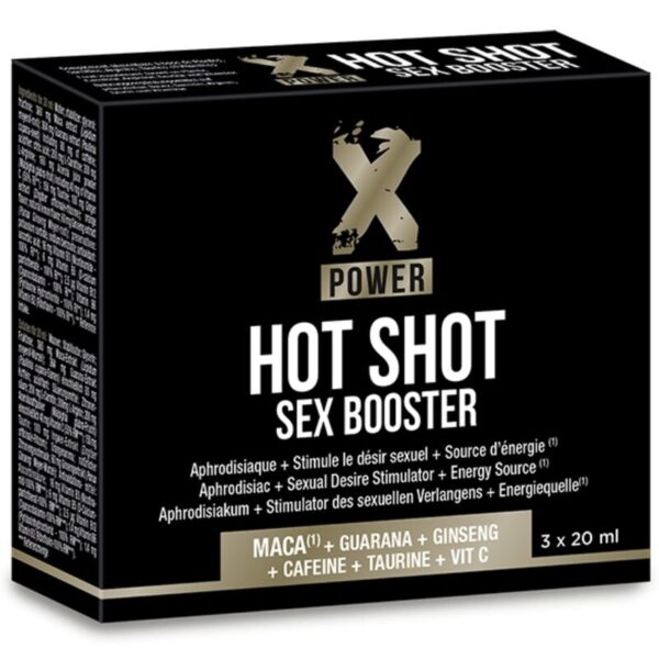 X POWER - HOT SHOT SEX BOOSTER AUGMENTATION DE LA LIBIDO 3 X 20 ML