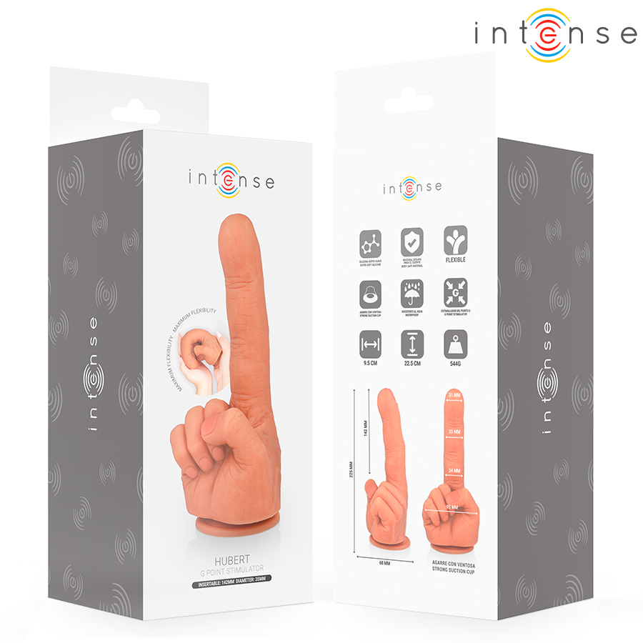 img_216371_dd110aa6ab2139a81f6378f868e96014_1.png INTENSE - STIMULATEUR POINT G HUBERT MAIN FLEXIBLE 14,2 CM