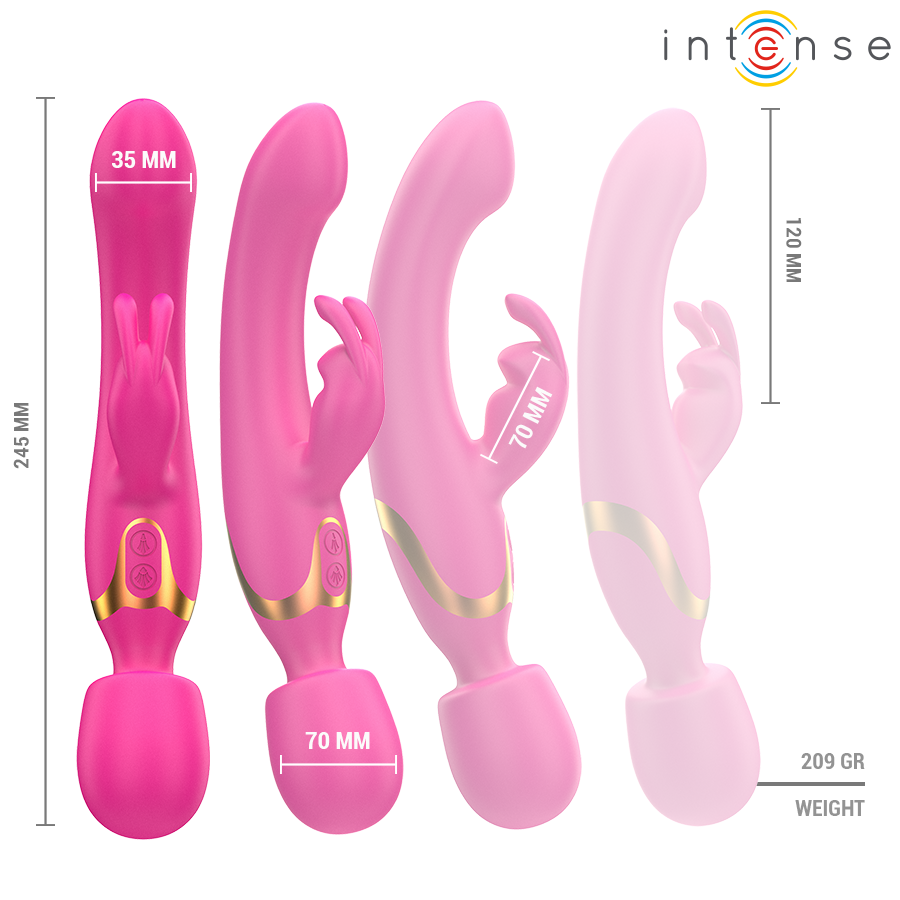 INTENSE - VIBRATEUR DOUBLE WINONA LAPIN ET BAGUETTE