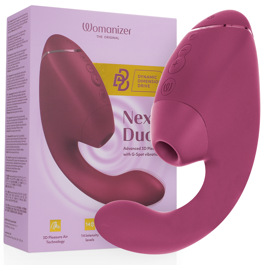 img_219124_16c81d40f714aae516aa76cf302139a5_1.png WOMANIZER - DUO NEXT STIMULATEUR CLITORIAL ET DE POINT G DOUBLE ROSE FOYER