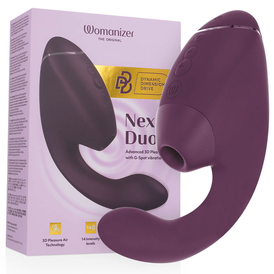 img_219132_2f30b39a914a0c007b77c5020853a45e_1.png WOMANIZER - DUO NEXT STIMULATEUR CLITORIAL ET DE POINT G DOUBLE VIOLET FONCÉ