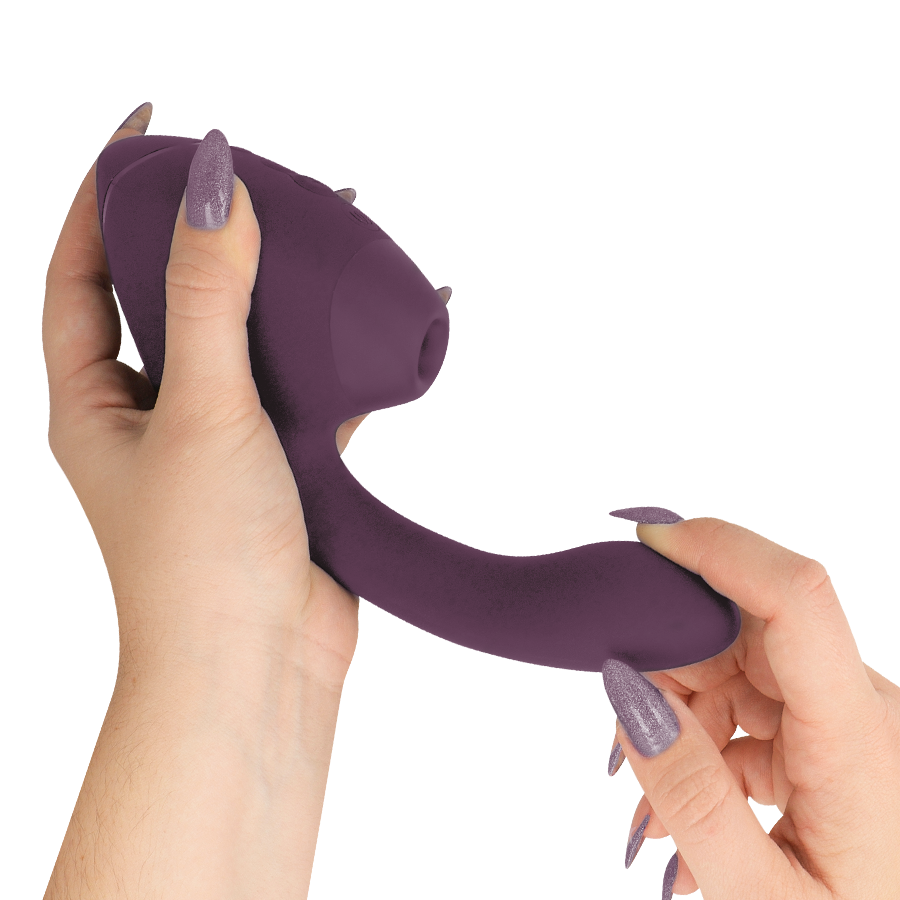 WOMANIZER - DUO NEXT STIMULATEUR CLITORIAL ET DE POINT G DOUBLE VIOLET FONCÉ