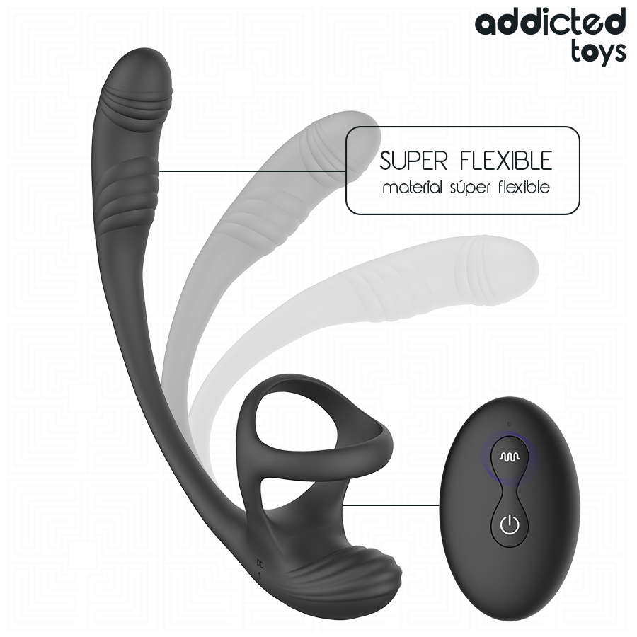 img_219313_eb77ed12f0a51cc46b527758d7c08d13_1.png ADDICTED TOYS - PLUG ANAL AVEC VIBRATION, ONDULATION À 360° ET STIMULATEUR DE TESTICULES