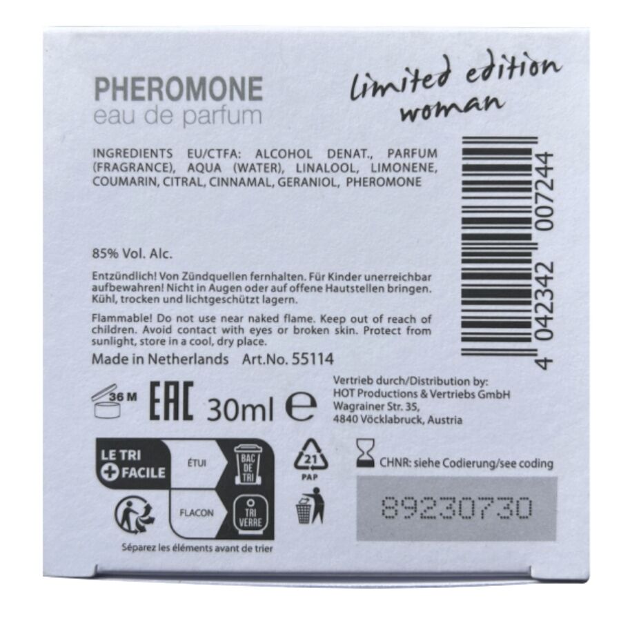 HOT - PARFUM AUX PHÉROMONES DUBAI ÉDITION LIMITÉE FEMME 30 ML