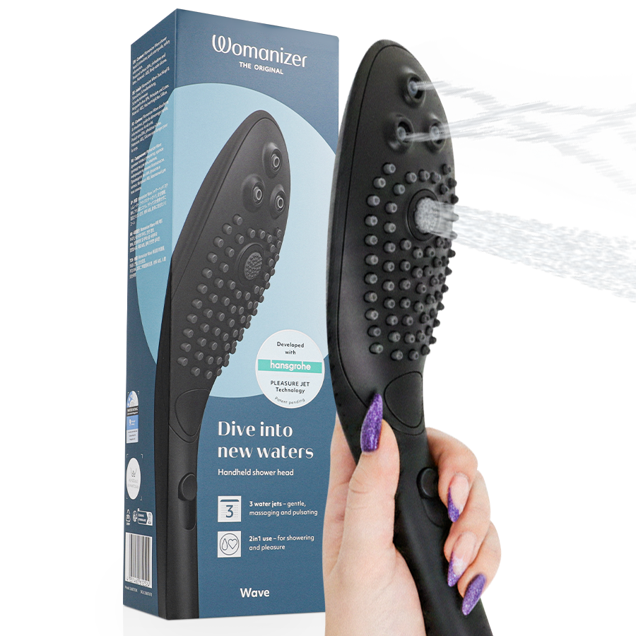 WOMANIZER - POMMEAU DE DOUCHE STIMULANT CLITORIAL WAVE NOIR