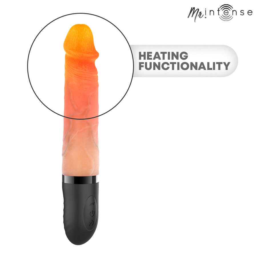 MR INTENSE - JEAN VIBRADOR UPDOWN SILICONA CON EFECTO CALOR 24 CM -Ø- 3.8 CM