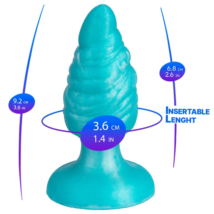 SILEXD - MELTY PLUG ANAL FANTASY SILICONE LIQUIDE THERMOREACTIVE BLEU CÉLESTE 9,2 CM