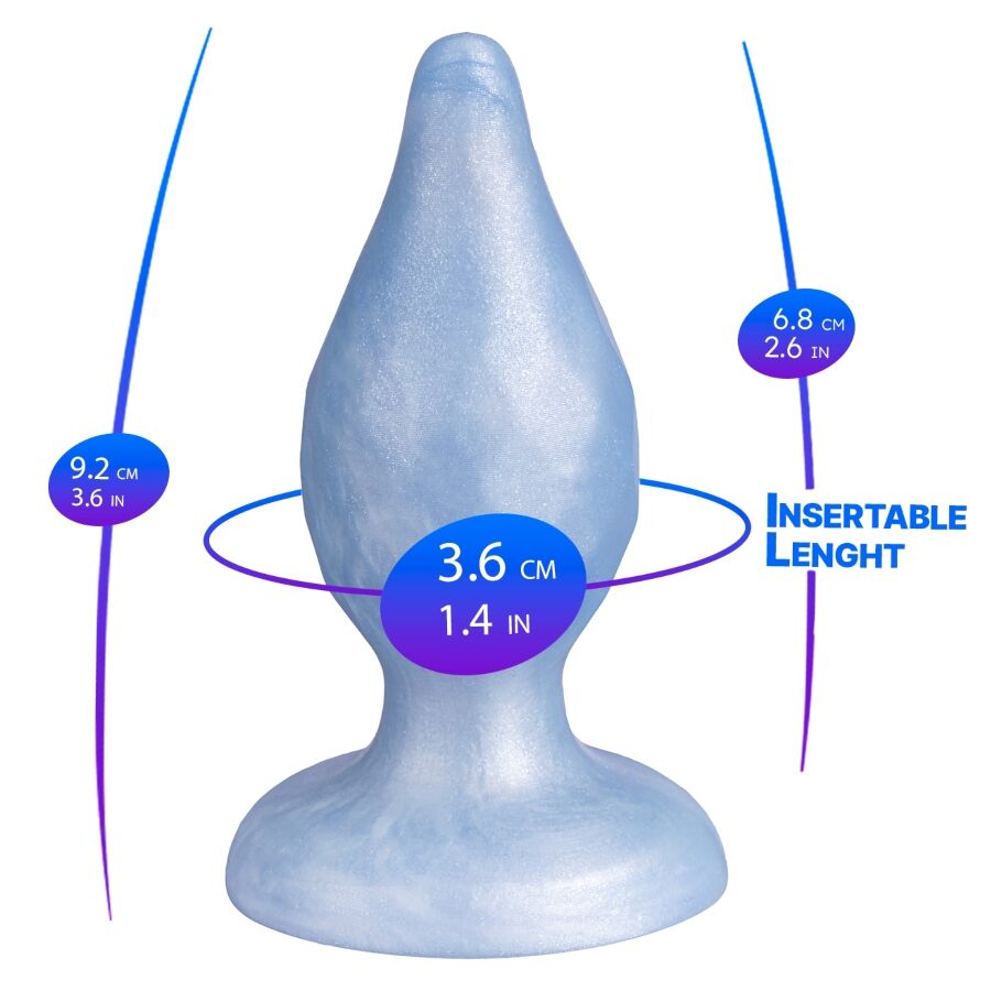 img_221913_50dccf22bf83b0e16eeefd34eacf7912_1.jpg SILEXD - DIAMOND PLUG ANAL FANTASY SILICONE LIQUIDE THERMOREACTIF BLEU NACRÉ 9,2 CM