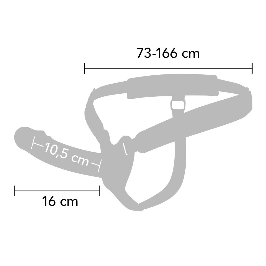 HIDDEN DESIRE - INFERNO MANCHON PÉNIS VIBRANT AVEC STRAP-ON 16 CM