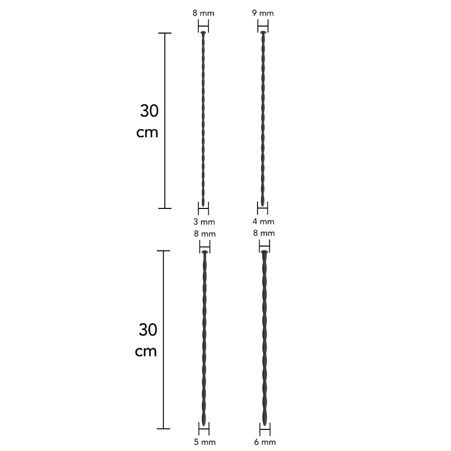 HIDDEN DESIRE - EXTREME STARTER SET DE DILATATEURS URÉTRAUX 4 UNITÉS