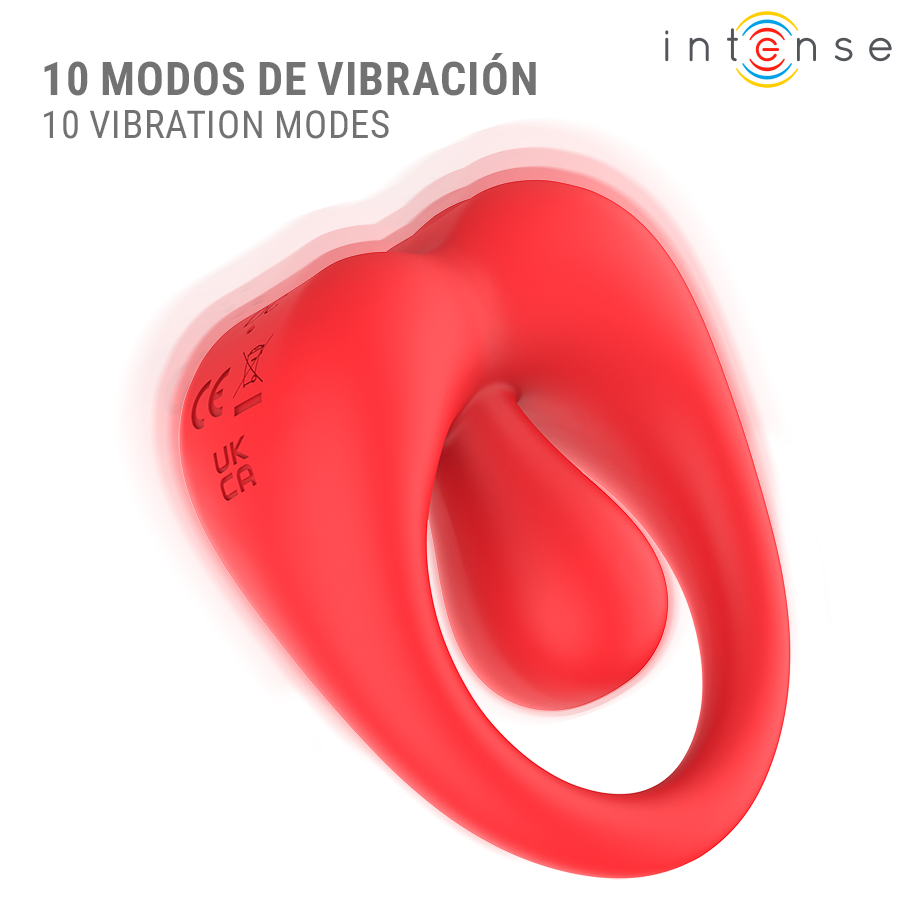 img_223516_6c315bd97cbcc67275b498630edc38b6_1.png INTENSE - RUSSELL ANILLO VIBRADOR CON ESTIMULACIÓN DE CLÍTORIS ROJO