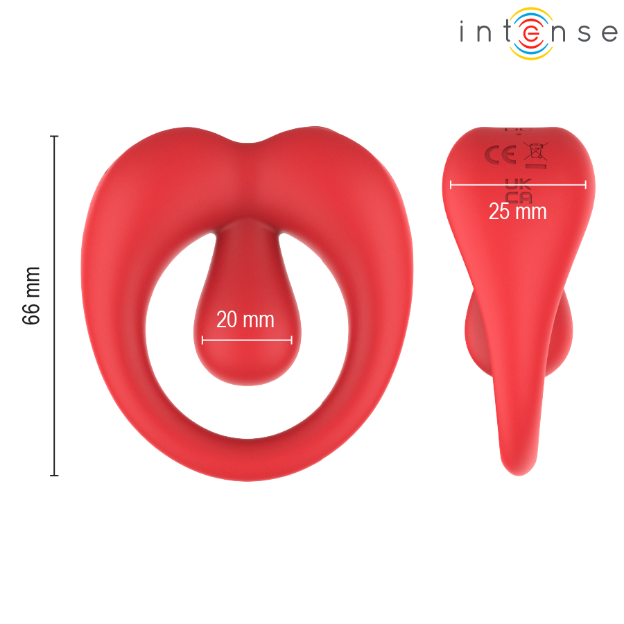 img_223521_e49dc3f2fdd2850663b0c6b33843bbf0_1.png INTENSE - RUSSELL ANILLO VIBRADOR CON ESTIMULACIÓN DE CLÍTORIS ROJO