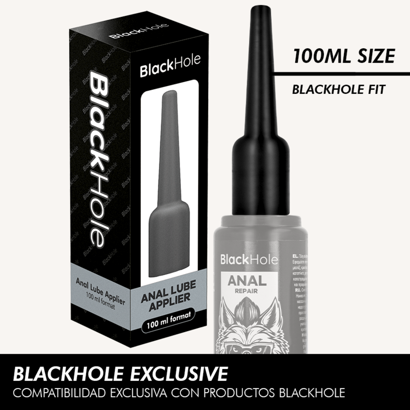 img_225774_5cade97f51bf3b29f94bc0eb624c8ab1_1.png BLACK HOLE - APLICADOR DE LUBRICANTE ANAL TALLA L 100 ML