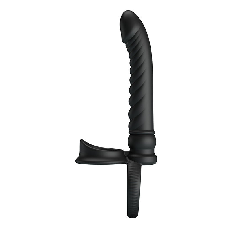 PRETTY LOVE - MERRITT VIBRADOR ANAL CON ANILLO Y VIBRACIÓN NEGRO
