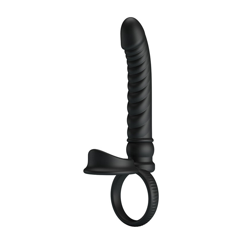 PRETTY LOVE - MERRITT VIBRADOR ANAL CON ANILLO Y VIBRACIÓN NEGRO