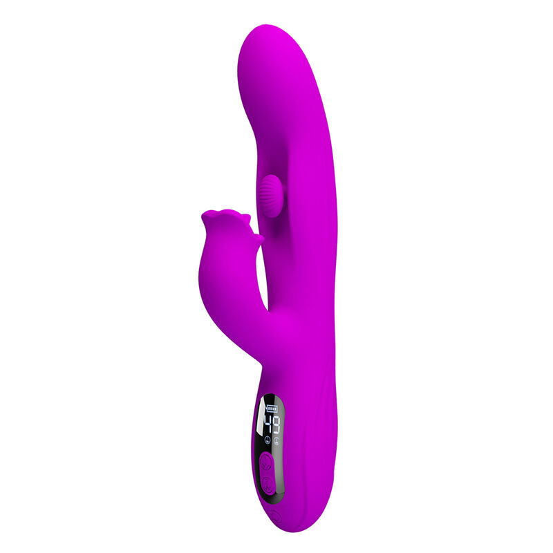 PRETTY LOVE - YALANDA VIBRADOR RABBIT OSCILANTE CON PANTALLA LED MORADO