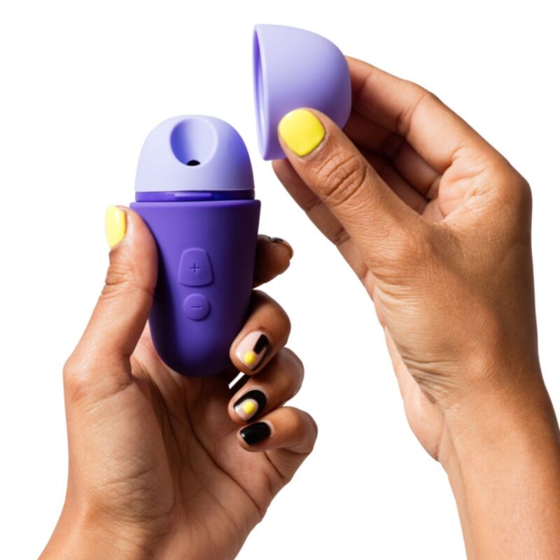 img_226568_8daa6212e35404d9645449c850b6ebaa_1.jpg ROMP - FREE X ESTIMULADOR DE CLÍTORIS CON TAPA 10 NIVELES RECARGABLE MORADO