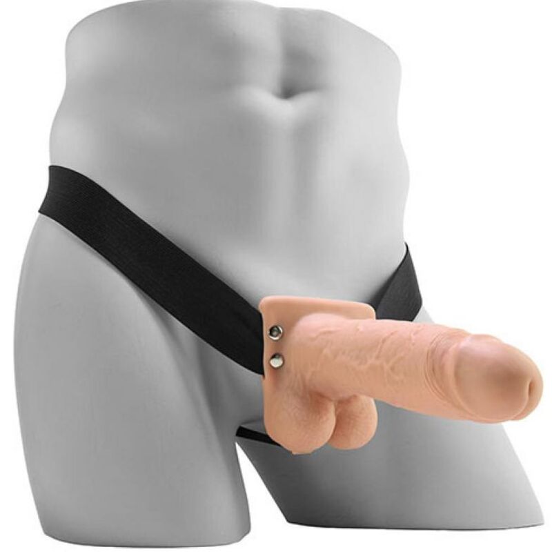 img_226639_101e2f586ea93f5fad8ac11fa25eb069_1.jpg FETISH FANTASY SERIES - STRAP ON HUECO REALISTA VIBRADOR CON TESTÍCULOS 17,8 CM