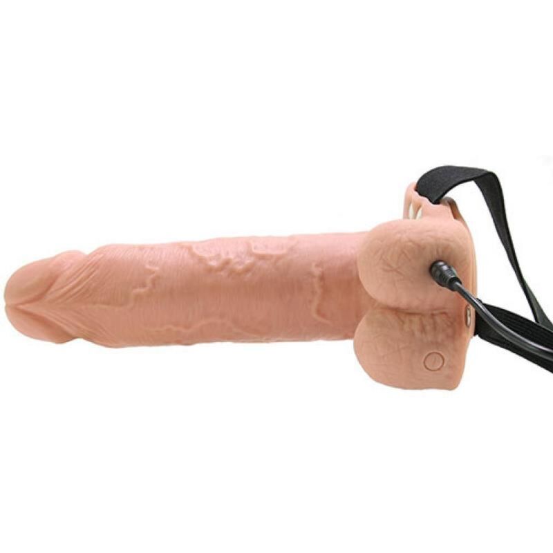 img_226642_552e4bccf2374968746fa7c51daf1f4f_1.jpg FETISH FANTASY SERIES - STRAP ON HUECO REALISTA VIBRADOR CON TESTÍCULOS 17,8 CM