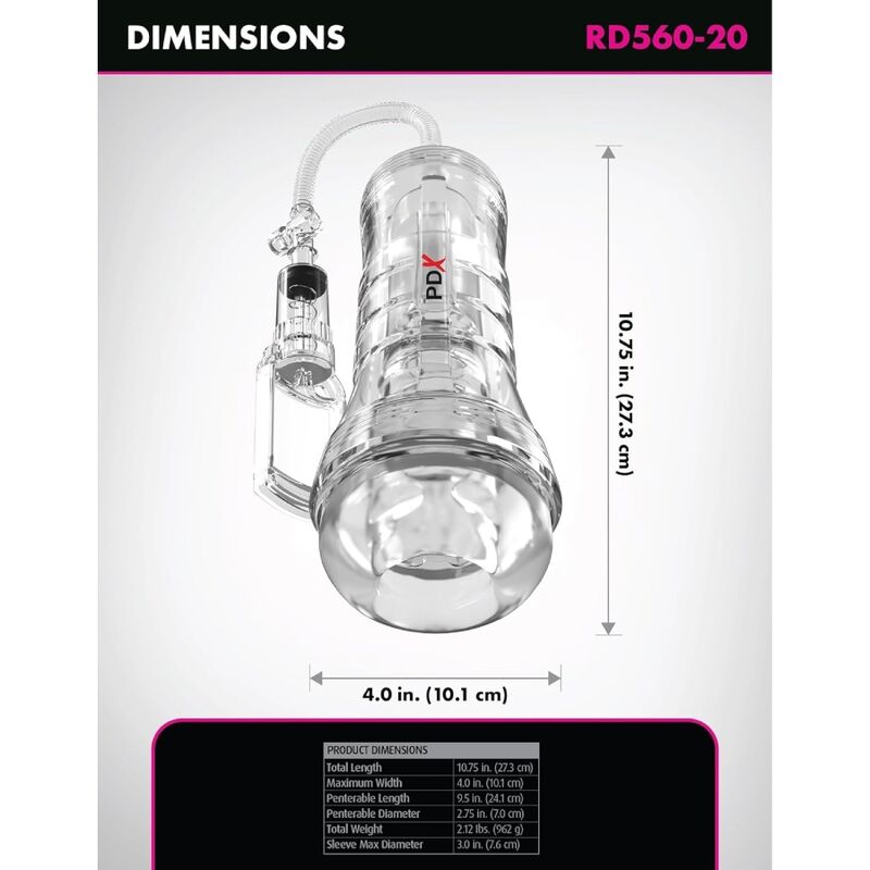 img_226771_c85d35298cf88b235818afb5f3f08a34_1.jpg PDX ELITE - MASTURBADOR TRANSPARENTE VIEWTUBE VAC XXL CON BOMBA DE SUCCIÓN 27.3 CM