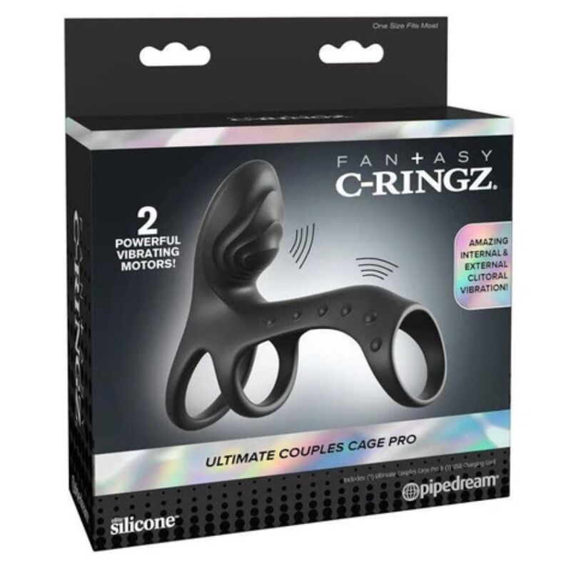 img_226785_31b8905bc20f7d177a7fdadc0c420391_1.jpg FANTASY C-RINGZ - ANILLO VIBRADOR PARA PAREJAS ULTIMATE COUPLES CAGE PRO 19.5 CM