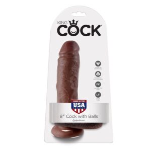 img_29623_b9b9778d23c6e986f97fcbd3ae0cdc06_1.jpg KING COCK - 8" PENE REALÍSTICO MARRÓN 20.3 CM