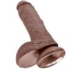 KING COCK - 8" PENE REALÍSTICO MARRÓN 20.3 CM