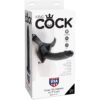 KING COCK - HARNAIS AVEC PÉNIS NOIR RÉALISTE 22,9 CM