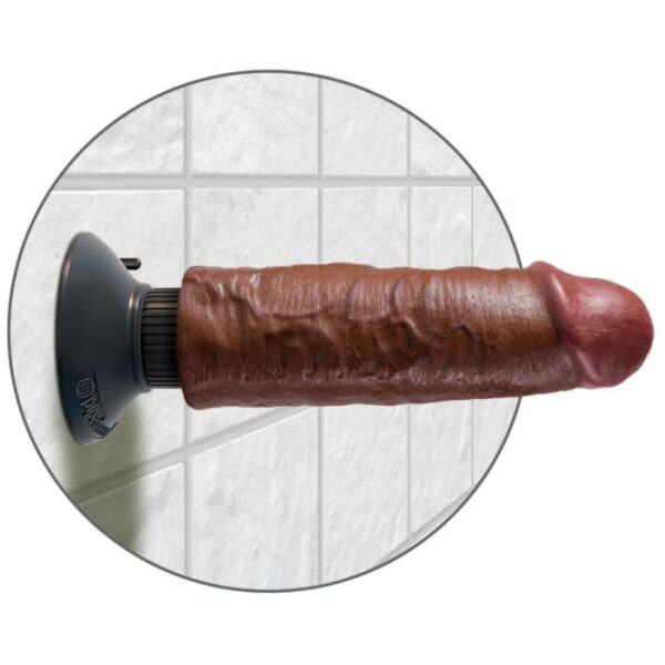KING COCK - BITE VIBRANTE MARRON 15,24 CM