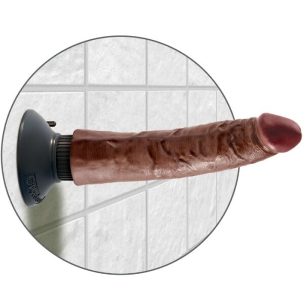 KING COCK - BITE VIBRANTE MARRON 17,78 CM