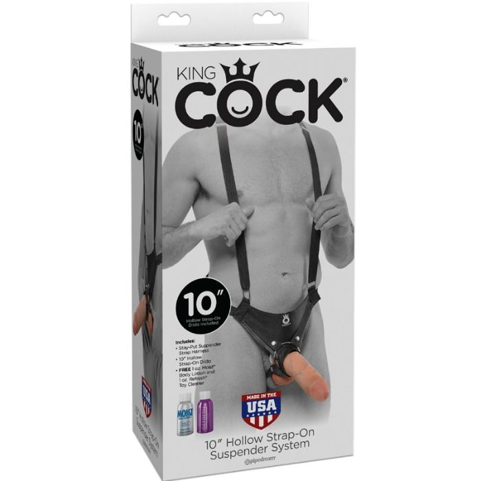 img_45180_2536a0046ea62d5e83b4163ddc724f68_1.jpg KING COCK - STRAP-ON CON DILDO HUECO 25.5 CM Y TIRANTES NEGRO