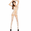 PASSION - FEMME BS013 BODYSTOCKING BLANC TAILLE UNIQUE