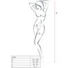 PASSION - FEMME BS020 BODYSTOCKING BLANC TAILLE UNIQUE
