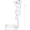 PASSION - FEMME BS024 BODYSTOCKING BLANC TAILLE UNIQUE