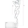 PASSION - FEMME BS026 BODYSTOCKING BLANC STYLE ROBE TAILLE UNIQUE