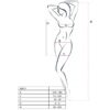 PASSION - FEMME BS027 BODYSTOCKING BLANC STYLE ROBE TAILLE UNIQUE
