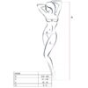 PASSION - FEMME BS038 BODYSTOCKING NOIR TAILLE UNIQUE
