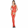 PASSION - FEMME BS038 BODYSTOCKING ROUGE TAILLE UNIQUE