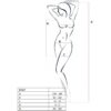 PASSION - FEMME BS027 BODYSTOCKING STYLE ROBE NOIR TAILLE UNIQUE