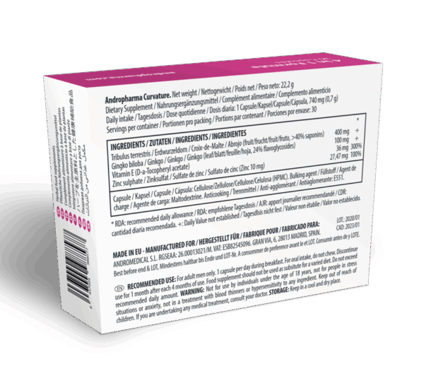 ANDROPHARMA - TRAITEMENT  COURBURE PEYRONIE