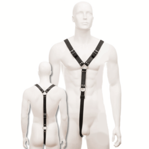 HARNAIS CUIR HOMME NOIR