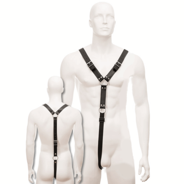 HARNAIS CUIR HOMME NOIR