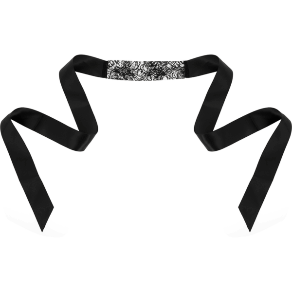 COQUETTE CHIC DESIRE - MASQUE EN DENTELLE NOIRE AVEC RUBAN