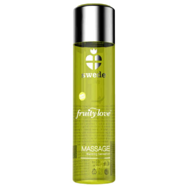 SWEDE - FRUITY LOVE EFFET RÉCHAUFFANT HUILE DE MASSAGE VANILLE ET POIRE DOR 120 ML