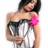 SECRETPLAY - FOUET  FEATHER NOIR ET FUCHSIA